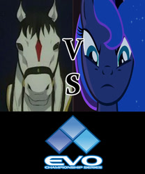 Size: 400x480 | Tagged: safe, edit, screencap, princess luna, alicorn, pony, crossover, evo 2015, fuunsaiki, g gundam, gamer luna, mobile fighter g gundam