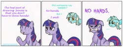 Size: 1200x463 | Tagged: safe, artist:finnishfox, derpibooru import, lyra heartstrings, twilight sparkle, comic, hand, humie