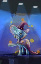 Size: 2975x4560 | Tagged: safe, artist:owlvortex, derpibooru import, trixie, pony, unicorn, female, mare, solo, stage