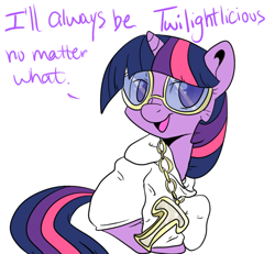 Size: 650x600 | Tagged: safe, artist:lustrous-dreams, derpibooru import, twilight sparkle, ask, ask filly twilight, clothes, filly, filly twilight sparkle, glasses, solo, tumblr, twilightlicious, younger