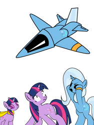 Size: 600x799 | Tagged: safe, artist:dekomaru, derpibooru import, trixie, twilight sparkle, ask, cropped, female, lesbian, plane, self ponidox, shipping, tumblr, tumblr:ask twixie, twixie