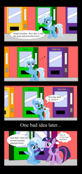 Size: 1080x2288 | Tagged: safe, artist:animegx43, derpibooru import, trixie, twilight sparkle, twilight sparkle (alicorn), alicorn, pony, comic, female, mare, the simpsons, vending machine