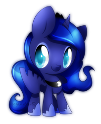 Size: 400x490 | Tagged: safe, artist:pegasisters82, princess luna, alicorn, pony, chibi, female, horn, mare, solo