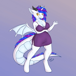 Size: 3313x3312 | Tagged: safe, artist:gracewolf, derpibooru import, oc, oc only, oc:star light, alicorn, anthro, dracony, dragon, hybrid, pony, big breasts, breasts, celestial twilight, female, milf, sexy, solo, spoilers for another series