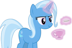 Size: 9506x6301 | Tagged: safe, artist:causenpc, derpibooru import, trixie, pony, unicorn, absurd resolution, cup, female, magic, mare, simple background, solo, teacup, transparent background, vector