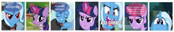 Size: 2988x561 | Tagged: safe, artist:drpain, derpibooru import, trixie, twilight sparkle, alicorn, pony, comic