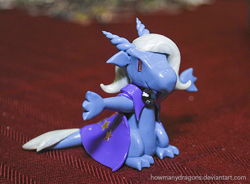 Size: 518x382 | Tagged: safe, artist:howmanydragons, derpibooru import, trixie, dragon, dragonified, irl, photo, sculpture, solo, species swap