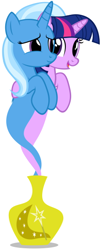 Size: 230x572 | Tagged: safe, artist:navitaserussirus, derpibooru import, trixie, twilight sparkle, female, genie, lesbian, shipping, twixie