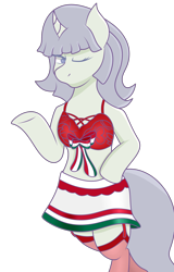 Size: 1790x2794 | Tagged: safe, artist:spk, derpibooru import, oc, oc only, oc:rosa bianca, anthro, blowing a kiss, breasts, clothes, female, garters, independence day, mexican, mexican independence day, midriff, milf, miniskirt, september 16th, sexy, skirt, stockings, thigh highs