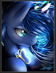 Size: 600x773 | Tagged: safe, artist:alenakot, princess luna, alicorn, pony, female, horn, mare, portrait, solo