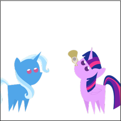 Size: 394x395 | Tagged: source needed, safe, artist:the smiling pony, derpibooru import, trixie, twilight sparkle, twilight sparkle (alicorn), alicorn, pony, unicorn, female, lesbian, mare, pointy ponies, shipping, simple background, transparent background, twixie