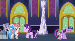 Size: 1024x570 | Tagged: safe, artist:arcgaming91, derpibooru import, angel wings, maud pie, spike, starlight glimmer, trixie, twilight sparkle, oc, oc:angel wings, dragon, pony, unicorn