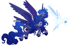 Size: 1356x860 | Tagged: safe, artist:kkitsu, princess luna, alicorn, pony, alternate cutie mark, solo, unshorn fetlocks