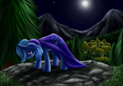 Size: 765x535 | Tagged: safe, artist:aschenstern, derpibooru import, trixie, pony, unicorn, crying, exile, female, mare, sad, solo