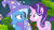 Size: 1136x640 | Tagged: safe, derpibooru import, screencap, starlight glimmer, trixie, pony, unicorn, to change a changeling, cape, clothes, confused, hat, looking at each other, shocked, trixie's cape, trixie's hat