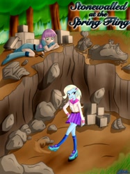 Size: 765x1024 | Tagged: safe, artist:jabbie64, derpibooru import, maud pie, trixie, equestria girls, fanfic, fanfic art