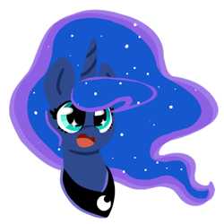 Size: 632x632 | Tagged: safe, artist:breadcipher, princess luna, alicorn, pony, simple background, solo, transparent background