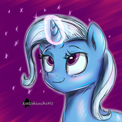 Size: 3000x3000 | Tagged: safe, artist:katakiuchi4u, derpibooru import, trixie, pony, unicorn, female, looking up, magic, mare, solo