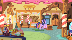 Size: 1366x768 | Tagged: safe, derpibooru import, twilight sparkle, pony, unicorn, female, mare, red eyes, sugarcube corner