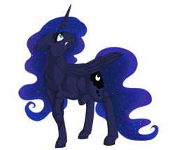 Size: 1024x882 | Tagged: safe, artist:gloriajoy, princess luna, alicorn, horse, pony, floppy ears, hoers, looking up, nervous, raised hoof, simple background, solo, transparent background