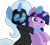 Size: 1145x1024 | Tagged: safe, artist:joey darkmeat, artist:scourge707, derpibooru import, edit, trixie, twilight sparkle, bad edit, knockout, sleeper hold, stealth