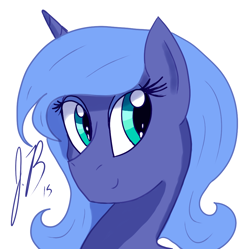 Size: 938x935 | Tagged: safe, artist:daggers-edge, princess luna, alicorn, pony, s1 luna, smiling, solo