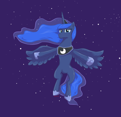 Size: 6278x6080 | Tagged: safe, artist:eriada, princess luna, alicorn, pony, absurd resolution, flying, solo