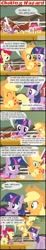 Size: 520x2800 | Tagged: safe, artist:yudhaikeledai, derpibooru import, apple bloom, applejack, twilight sparkle, earth pony, pony, choking hazard, comic, sugarcube corner