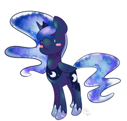 Size: 1399x1325 | Tagged: safe, artist:insanegirl211, princess luna, alicorn, pony, chibi, female, horn, mare, solo