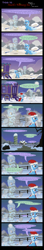 Size: 1530x8775 | Tagged: safe, artist:evil-dec0y, derpibooru import, trixie, oc, oc:ghost, ghost, pony, unicorn, comic:trixie vs., comic:trixie vs. hearth's warming, christmas, christmas lights, clothes, comic, costume, holiday, rock farm, santa costume, trixie's wagon