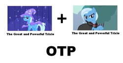 Size: 887x455 | Tagged: safe, derpibooru import, trixie, pony, unicorn, exploitable meme, female, mare, meme, otp, selfcest, solo