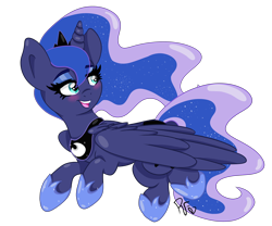 Size: 6000x5000 | Tagged: safe, artist:rarityforever, princess luna, alicorn, pony, absurd resolution, blushing, simple background, smiling, solo, transparent background