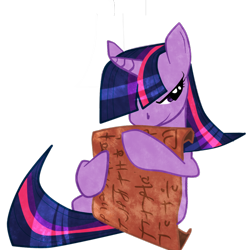 Size: 1500x1500 | Tagged: safe, artist:toxickittycat, derpibooru import, twilight sparkle, pony, unicorn, female, mare, purple coat, scroll, solo