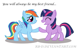 Size: 975x626 | Tagged: safe, artist:rb-d, derpibooru import, rainbow dash, twilight sparkle, pegasus, pony, filly