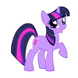 Size: 908x916 | Tagged: safe, artist:hotwingforgery, derpibooru import, twilight sparkle, pony, unicorn, female, mare, open mouth, raised hoof, simple background, smiling, solo, transparent background