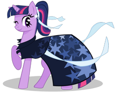 Size: 1200x900 | Tagged: safe, artist:cartoontiger, derpibooru import, twilight sparkle, unicorn twilight, unicorn, clothes, dress, simple background, solo, transparent background