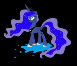 Size: 500x433 | Tagged: safe, artist:senpai-fudge, princess luna, alicorn, pony, female, glowing eyes, horn, mare, solo