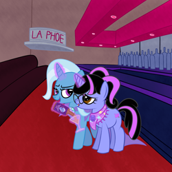 Size: 3000x3000 | Tagged: safe, artist:fetchbeer, derpibooru import, trixie, oc, oc:pixelkitties, alcohol, beer, magic