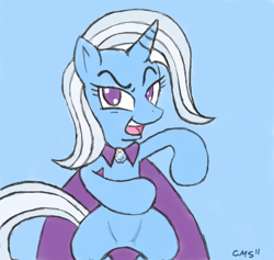 Size: 766x726 | Tagged: safe, artist:crabmeatstick, derpibooru import, trixie, pony, unicorn, female, i'm so fresh, mare, solo