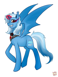 Size: 600x800 | Tagged: safe, artist:norang94, derpibooru import, trixie, alicorn, bat pony, bat pony alicorn, pony, alicorn amulet, alicornified, bat ponified, corrupted, dark magic, fangs, female, magic, mare, race swap, simple background, solo, transparent background, trixiebat, trixiecorn