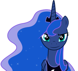 Size: 6957x6400 | Tagged: safe, artist:parclytaxel, princess luna, alicorn, pony, .svg available, absurd resolution, simple background, solo, transparent background, vector