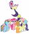 Size: 6000x7000 | Tagged: safe, artist:midnight--blitz, derpibooru import, applejack, fluttershy, pinkie pie, rainbow dash, rarity, twilight sparkle, earth pony, pegasus, pony, unicorn, sweet and elite, absurd resolution, birthday dress, clothes, cute, dashabetes, diapinkes, dress, female, happy, hat, heartwarming, mane six, raribetes, shyabetes, simple background, smiling, transparent background, twiabetes, vector