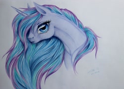 Size: 1024x741 | Tagged: safe, artist:ablm, princess luna, alicorn, pony, female, horn, mare, solo, traditional art