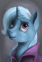 Size: 889x1300 | Tagged: safe, artist:28gooddays, derpibooru import, trixie, pony, unicorn, female, mare, portrait, smiling, solo