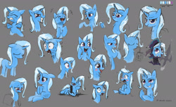 Size: 2100x1275 | Tagged: safe, artist:satv12, derpibooru import, trixie, pony, unicorn, angry, blushing, colored sketch, crying, female, gray background, magic, mare, simple background, sketch, sketch dump, solo