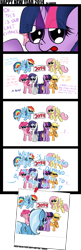 Size: 1000x3085 | Tagged: safe, artist:chibi95, derpibooru import, applejack, fluttershy, pinkie pie, rainbow dash, rarity, trixie, twilight sparkle, twilight sparkle (alicorn), alicorn, earth pony, pegasus, pony, unicorn, comic, dialogue, female, happy new year, inconvenient trixie, mane six, mare, photo, photobomb