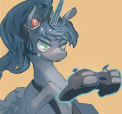 Size: 1181x1104 | Tagged: safe, artist:tc, princess luna, alicorn, pony, female, gamer luna, horn, mare, solo