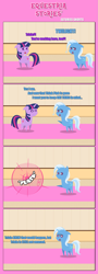 Size: 1205x3353 | Tagged: safe, artist:estories, derpibooru import, trixie, twilight sparkle, twilight sparkle (alicorn), alicorn, pony, comic, pointy ponies, teleportation