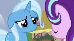 Size: 1280x720 | Tagged: safe, derpibooru import, screencap, starlight glimmer, trixie, pony, unicorn, all bottled up