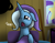 Size: 1280x1007 | Tagged: safe, artist:dazed-and-wandering, derpibooru import, trixie, pony, unicorn, blanket, female, floppy ears, hat, mare, morning ponies, nightcap, open mouth, solo, yawn
